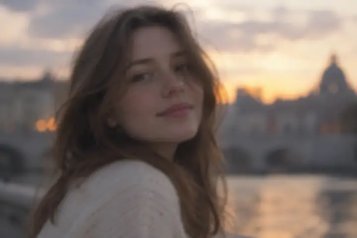 Soft low-detail portrait before image enhancement