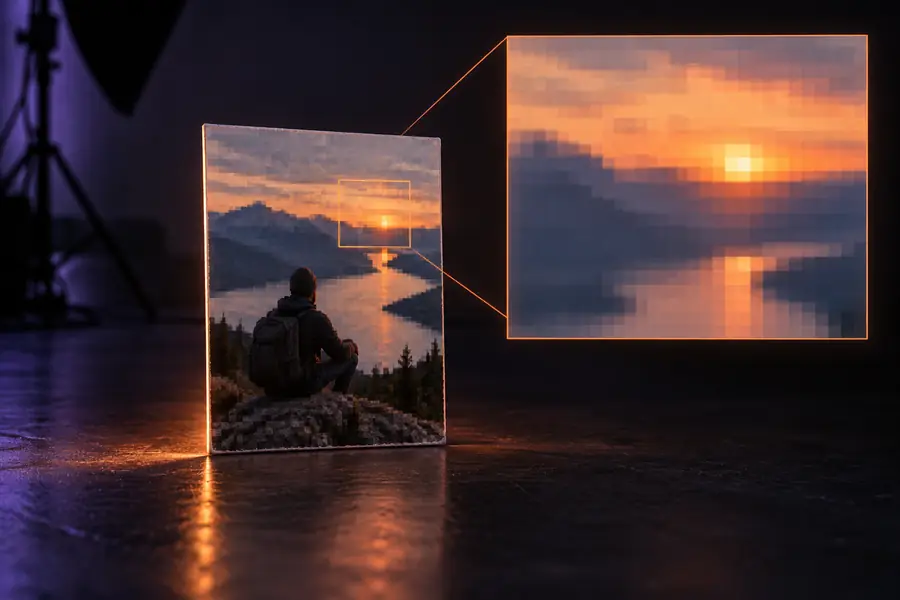 Soft low-resolution source image before enhancement
